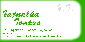 hajnalka tompos business card